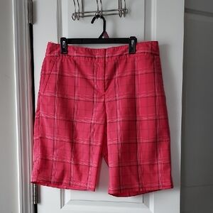 Izod Red Plaid Shorts 12